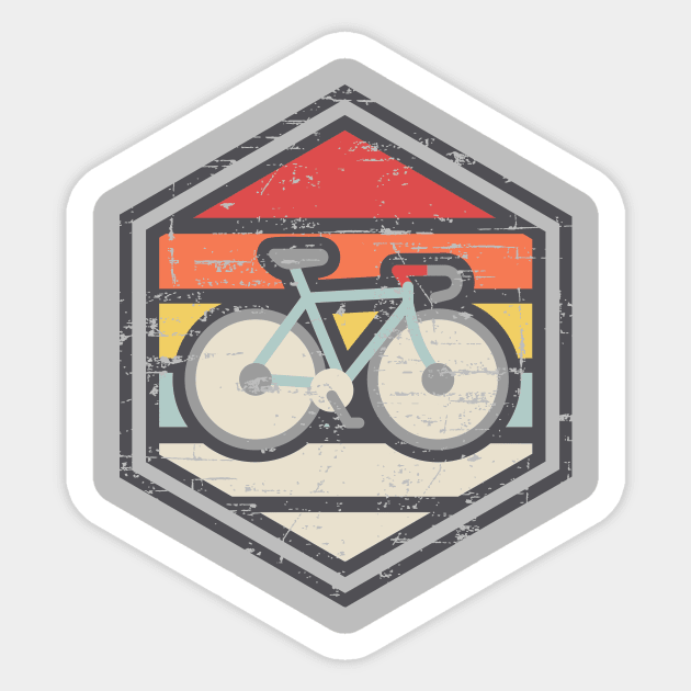 Retro Badge Road Bike Light Sticker by rojakdesigns